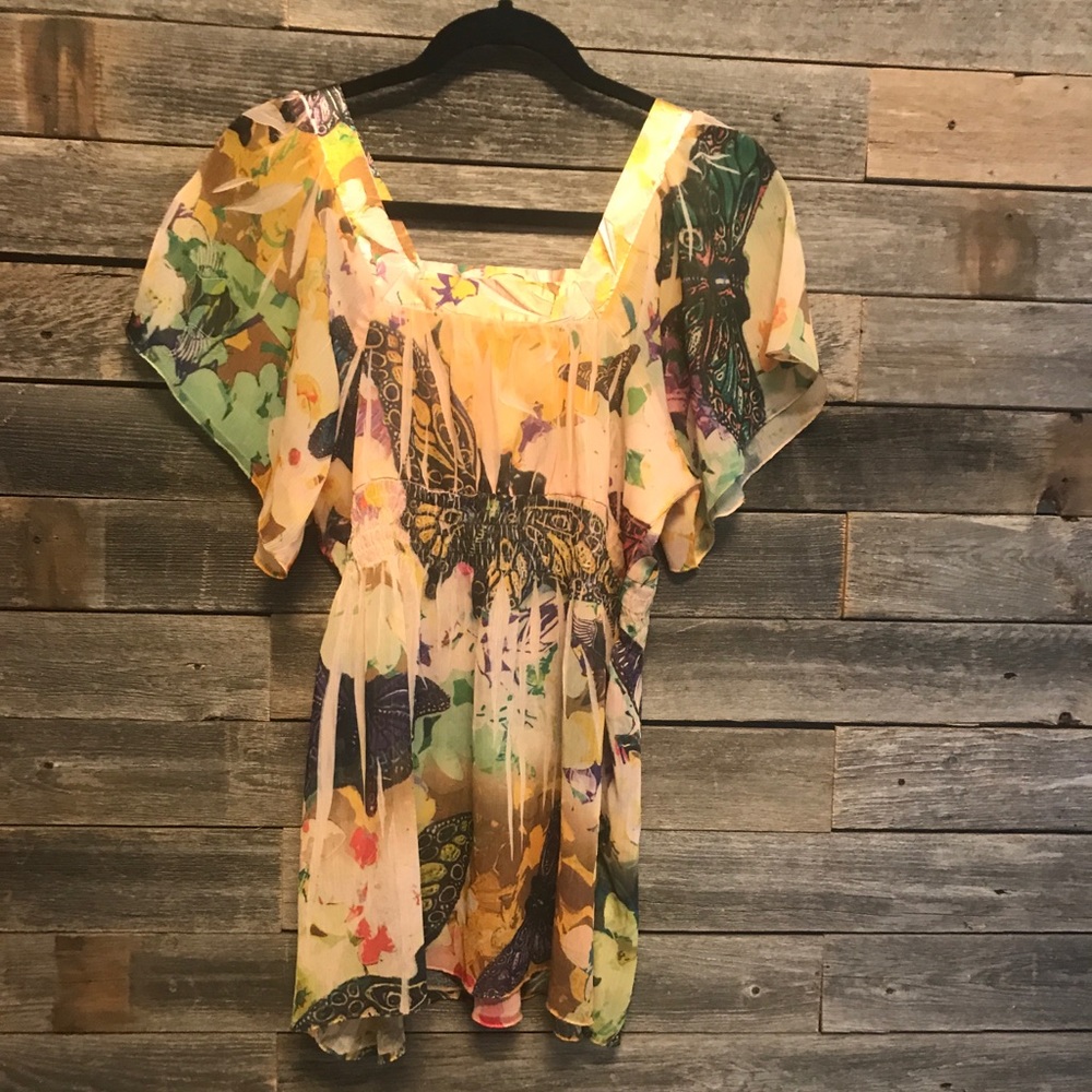 Sheer Butterfly Blouse